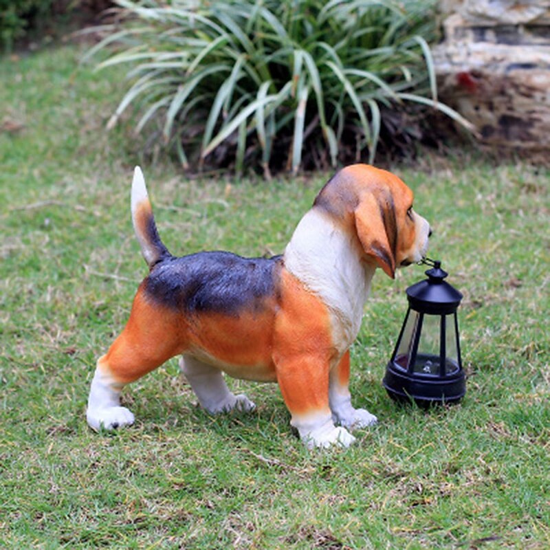 1 Pc Outdoor Solar Simulation Puppy Decorative Light Luminous Lantern Courtyard Garden Lawn Path Terrace Landscape Light Cute Animal Decorative Light3