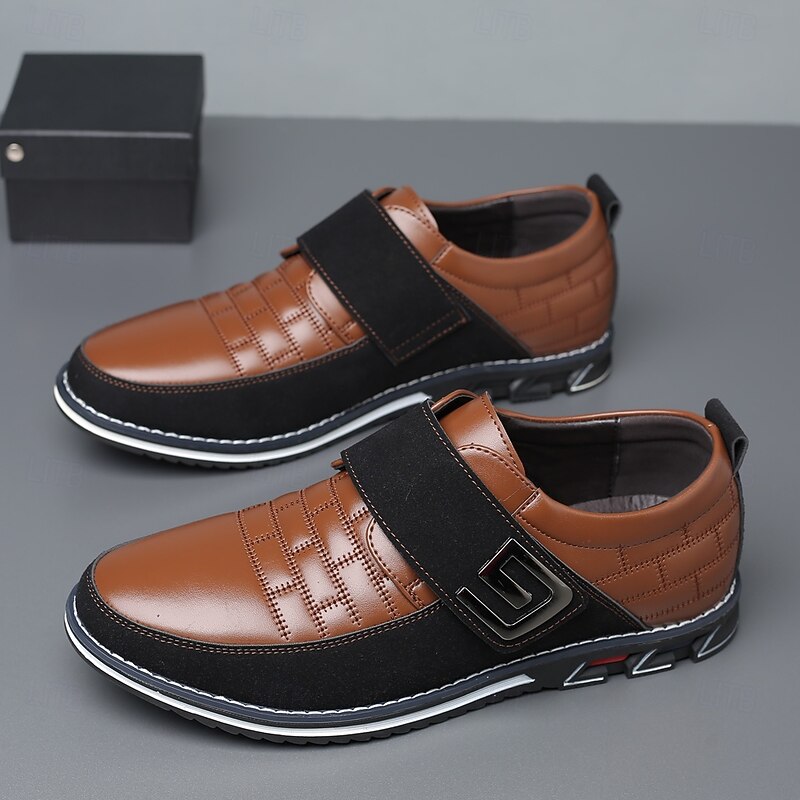 Men's Brown Slip-On Sneakers with Velcro Strap – Trendy Shoes for Casual Wear and Active Lifestyles4