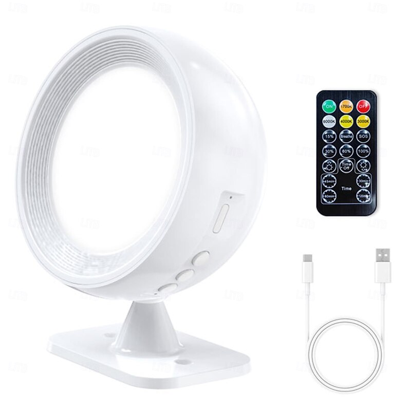 2 Pcs Rechargeable Magnetic Wall Light With Four Adjustable Color Temperatures, Remote Control For Rotatable Reading Lamp, Bedside Wall Lamp, Mural Lamp4