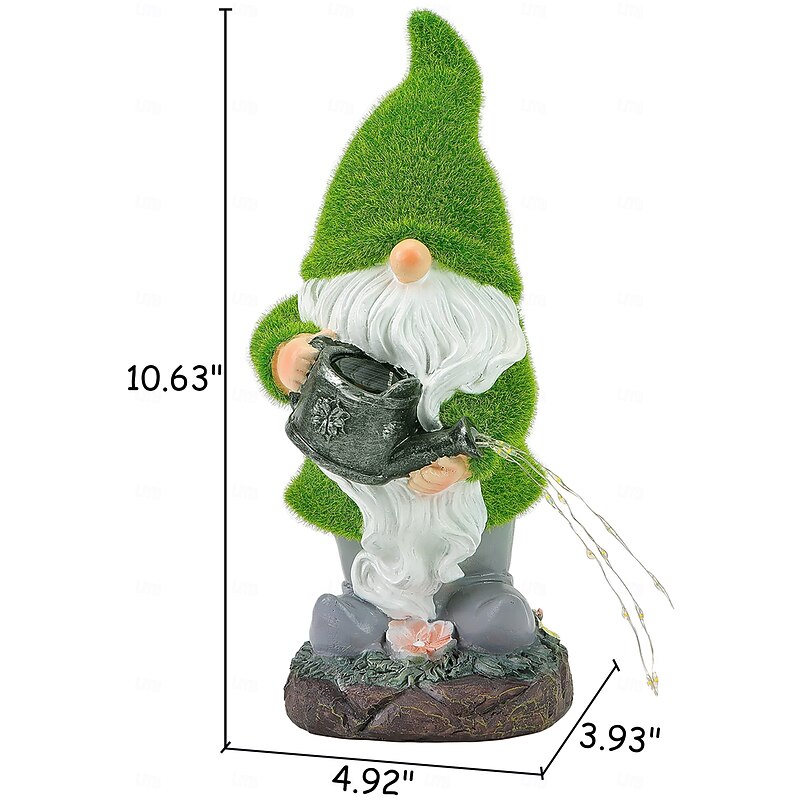 1 Pc Landscape Light Outdoor Solar Plush Goblin Dwarf With Light Courtyard Garden Lawn Path Atmosphere Decoration Light4