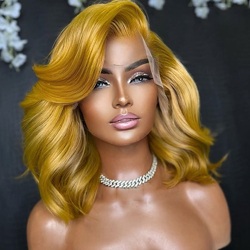 100% Brazilian Virgin Hair 5x5 Lace Closure Wigs Colored 13x4 Lace Front Wig Wavy Natural Hairline Glueless Pre-Plucked For Women2