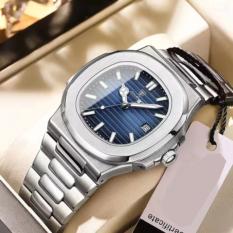 Women's and Men's Mechanical Watch, Casual Business, Shock Resistant, Luminous Date, 304 Stainless Steel Wristwatch2