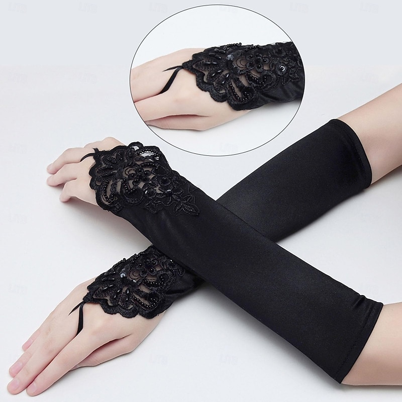 1920s The Great Gatsby Flapper Headband The Great Gatsby Feather Retro Sparkling Glitter Fancy Dress Women's Carnival Valentine's Day Masquerade Party Evening Wear Masquerade Festival Adults' Gloves4