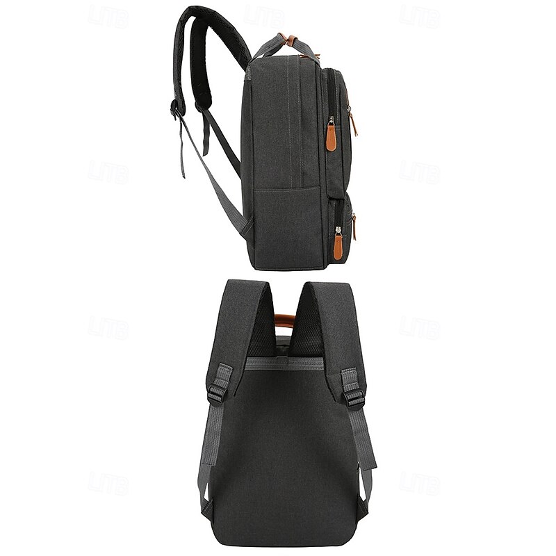 Men's Large Capacity Multi-Pocket Backpack Set, Including Crossbody Bag and Coin Purse, with Adjustable Shoulder Strap,  Multi-Pocket Design - Stylish and Practical for School, Travel or Daily Use4