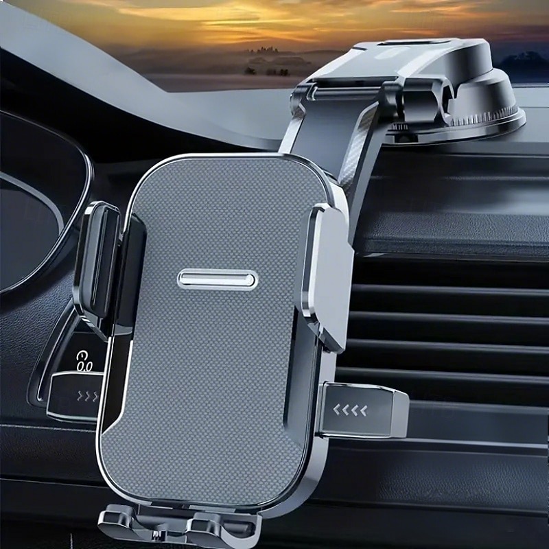 Car Auto Lock Fixed Suction Cup Cell Phone Holder Swivel Adjustable Front Window Navigation Holder