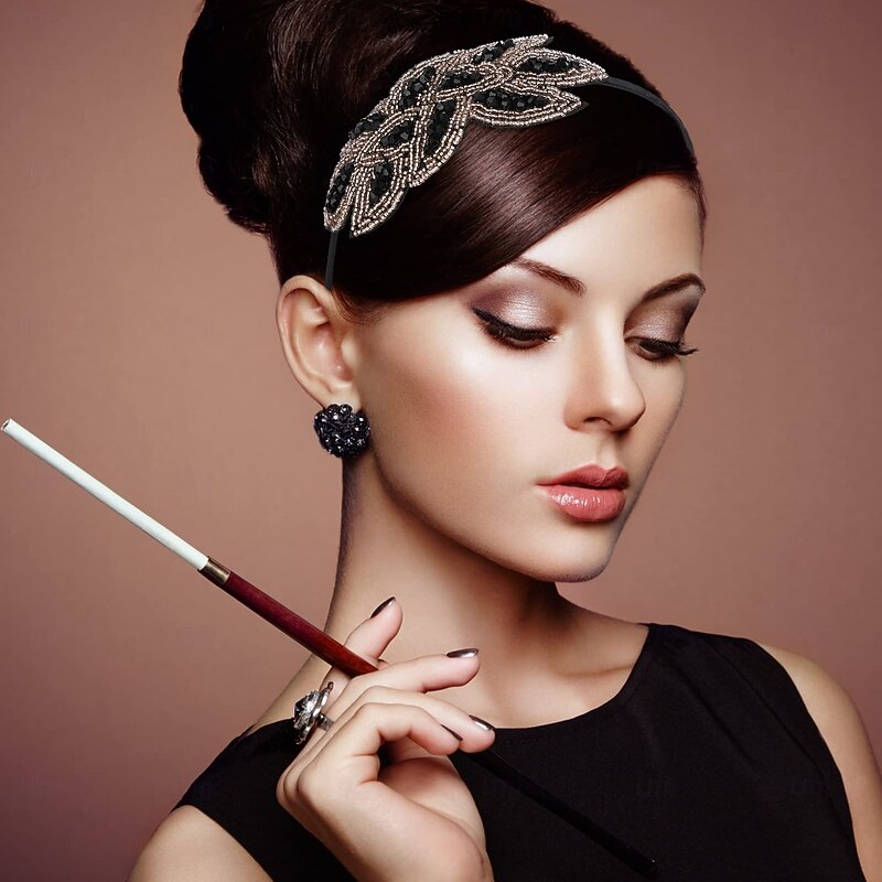 1920s The Great Gatsby Outfits Flapper Headband The Great Gatsby Flapper Girl Retro Sparkling Glitter Crystal / Rhinestone Fancy Dress Women's Carnival Masquerade Back To School Party Evening Wear2