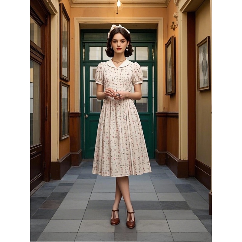 Women's Brown T-Strap Mary Jane Heels-1930s Retro Brogue Pumps for Office, Tea Parties & Vintage Gatsby-Inspired Outfits4