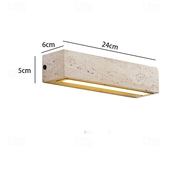 Modern Outdoor Wall Sconce Stone Meterial Warm White Waterproof Wall Fixture Lighting Aluminum LED Exterior Sconce for Indoor Outdoor Patio Porch 110-240V3