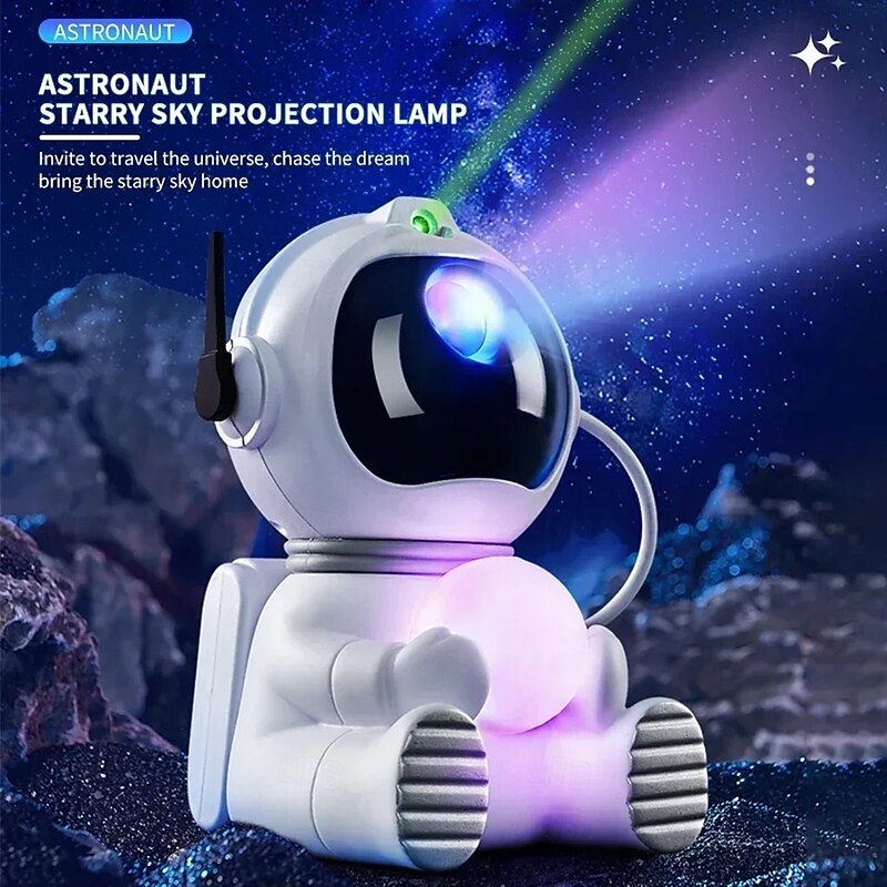 Galaxy Star Astronaut Projector LED Night Light Nebula Ceiling Lamp for Bedroom Decoration & Kids Gift