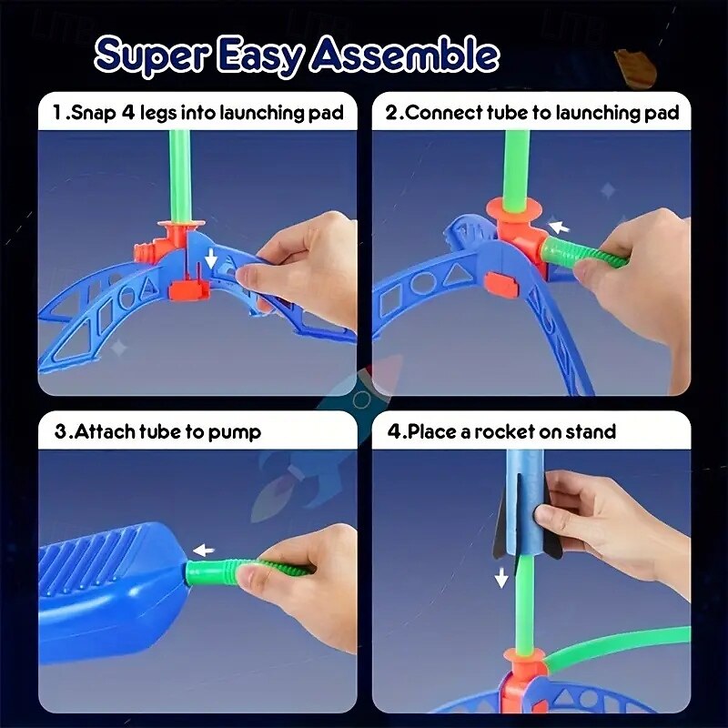 Foot-stepping Small Rocket Toys Outdoor Ejection Flying Launch Rocket Interactive Toys easter gift halloween christmas gift3