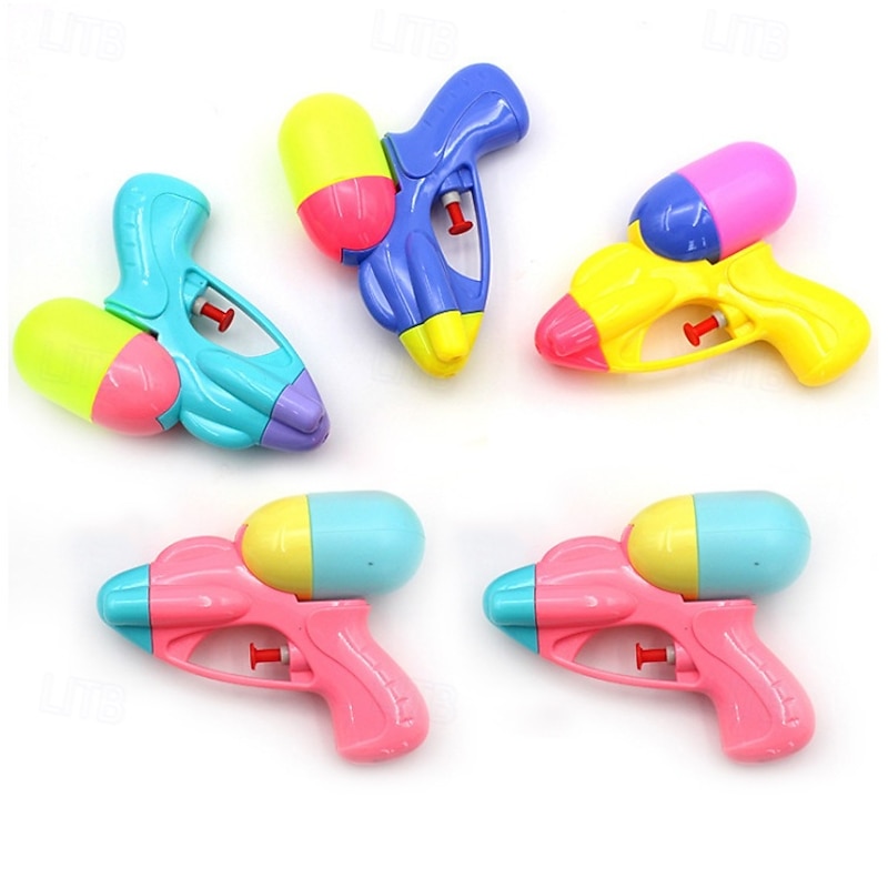 5 Pack Water Gun for Boys and Girls Colorful Water Squirt Guns Small Toy Gun Plastic Pistol for Beach Water Park Swimming Pool Party Favors(Random Color)