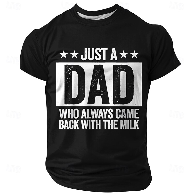 Men's Funny Dad T-Shirt - 'Just A Dad Who Always Came Back With The Milk' Father's Day Family Humor Graphic Tee3