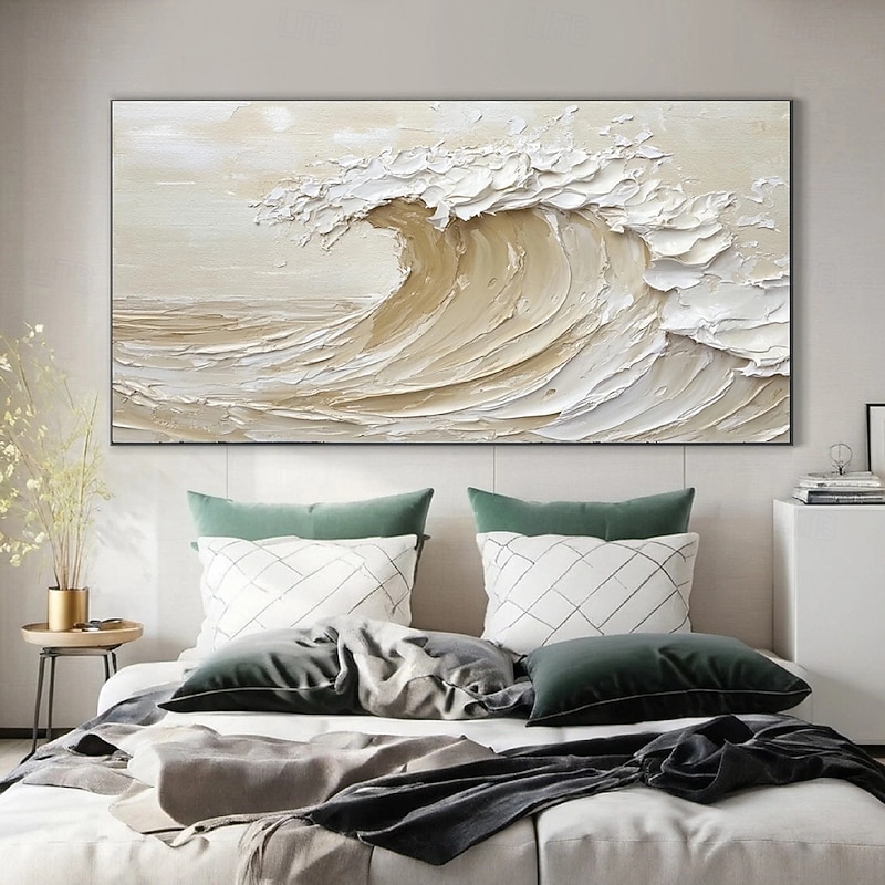 Hand painted 3D Textured wave Painting on Canvas handmade wave oil Painting Sea Wave Painting artwork Wall Art painting Morden Art Bedroom Wall Decor Fashion Art