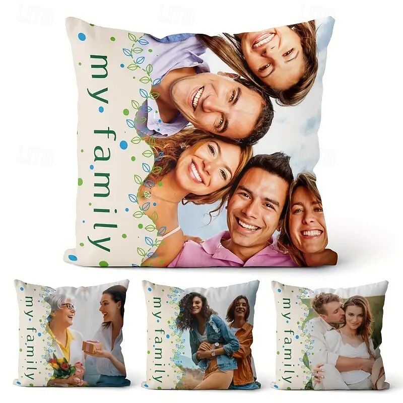 Custom Pillow Cover Add your Image My Family Personalized Gift Photo Design Picture Fashion Casual Pillowcase Cushion Cover 1pc Custom Made