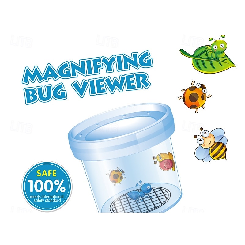 12 Pack Insect Magnifying Glass Observer Jar Sample Collection Exploration Natural Science Toy Plastic Insect Box4