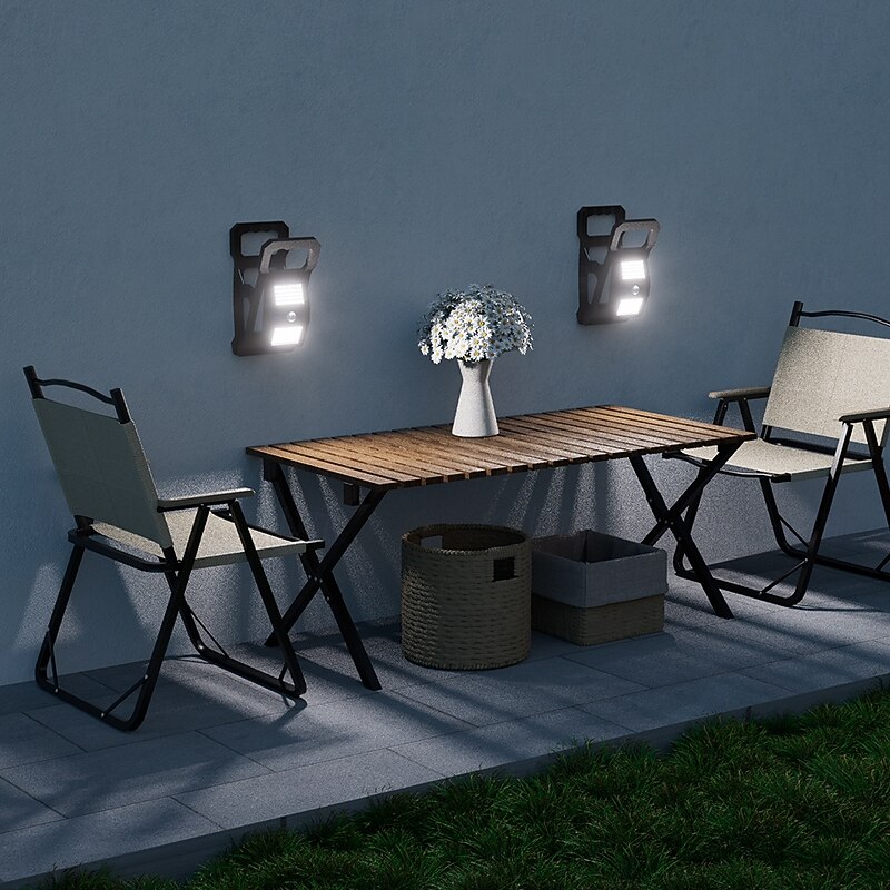 1PC Solar Street Lights Outdoor Waterproof Wall Lamp 100LED Garden Fence Clip Light Household Motion Sensor Solar Night Light Garden Pathway Super Bright Lighting Street Lamp3