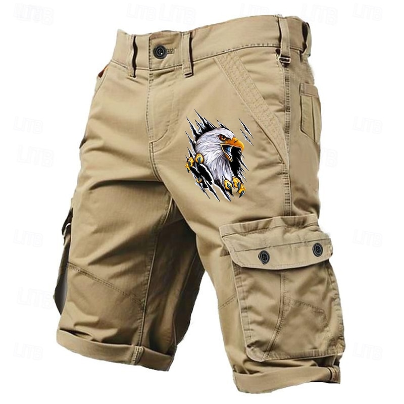 Men's Graphic Eagle Patriotic Cargo Shorts Work Shorts Mid Waist Classic Casual Outdoor Camping & Hiking Multiple Pockets Designer Clothing Apparel2
