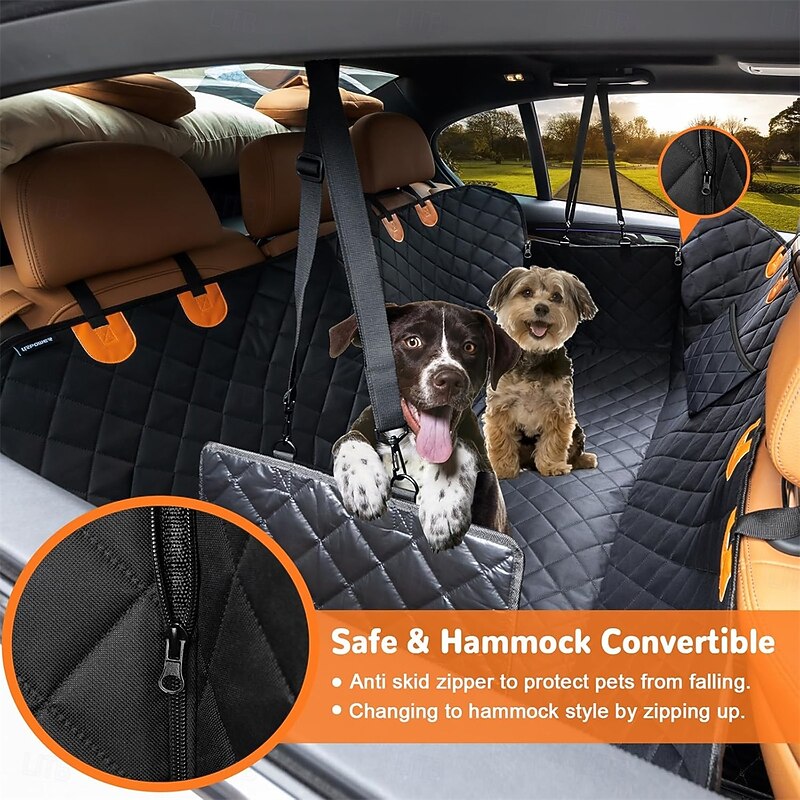 Dog Car Seat Cover for Pets Waterproof Seat Cover Heavy Duty Scratch Proof Nonslip Durable Soft Back Seat Covers for Cars2