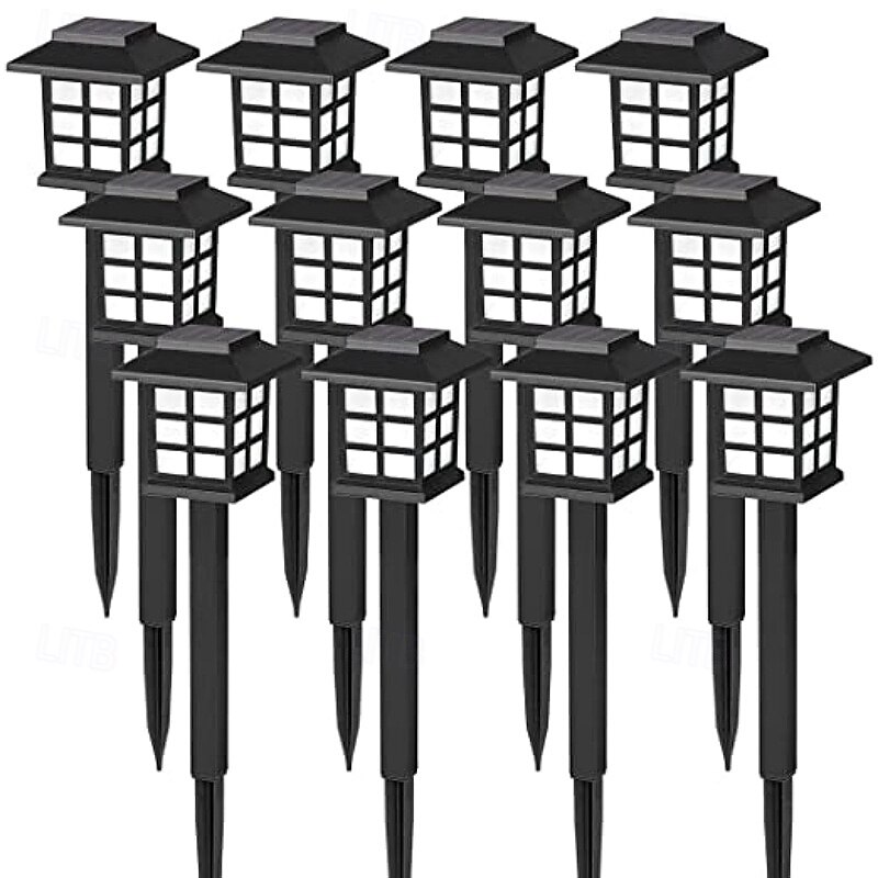 Solar Pathway Lights , Outdoor Solar Landscape Decorative Lights, Automatic Walkway Lights with LED Light Bulbs for Garden, Path, Yard, Lawn, Square - Main Image