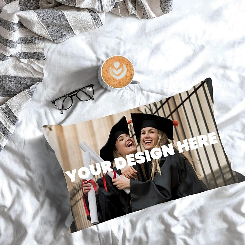 Graduation Customized Lumbar Pillow Cover Add your Image Best Graduation Gift Personalized Photo Design Picture Casual Pillowcase Cushion Cover 1pc Personalized Mother's Father's Day Custom Made2
