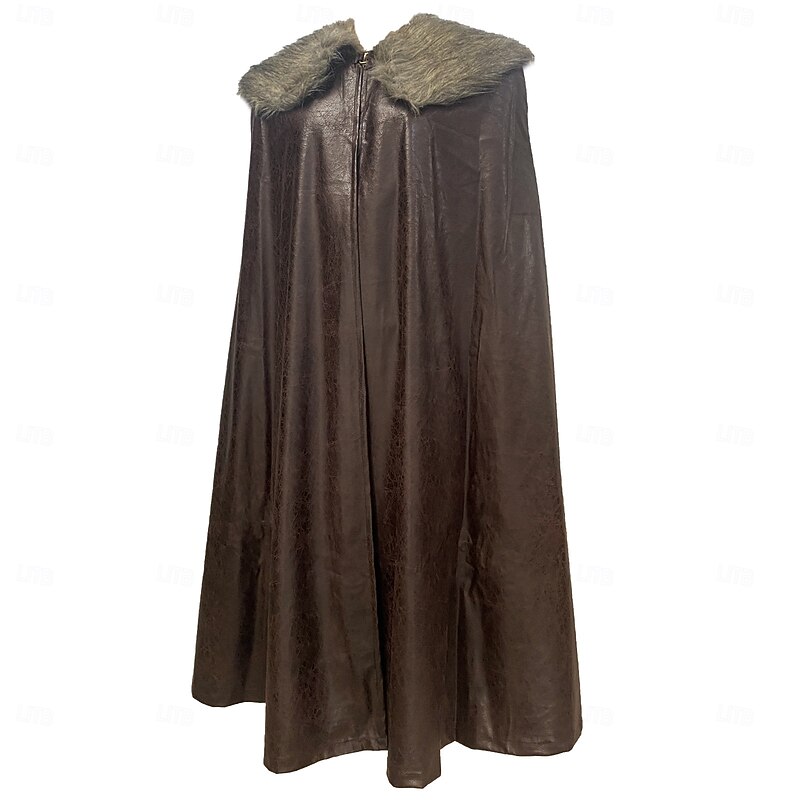 Retro Vintage Medieval Cloak Masquerade Pirate Viking Aristocrat Fancy Dress Men's Viking Carnival New Year Masquerade Event / Party Adults' Cloak Fall & Winter3