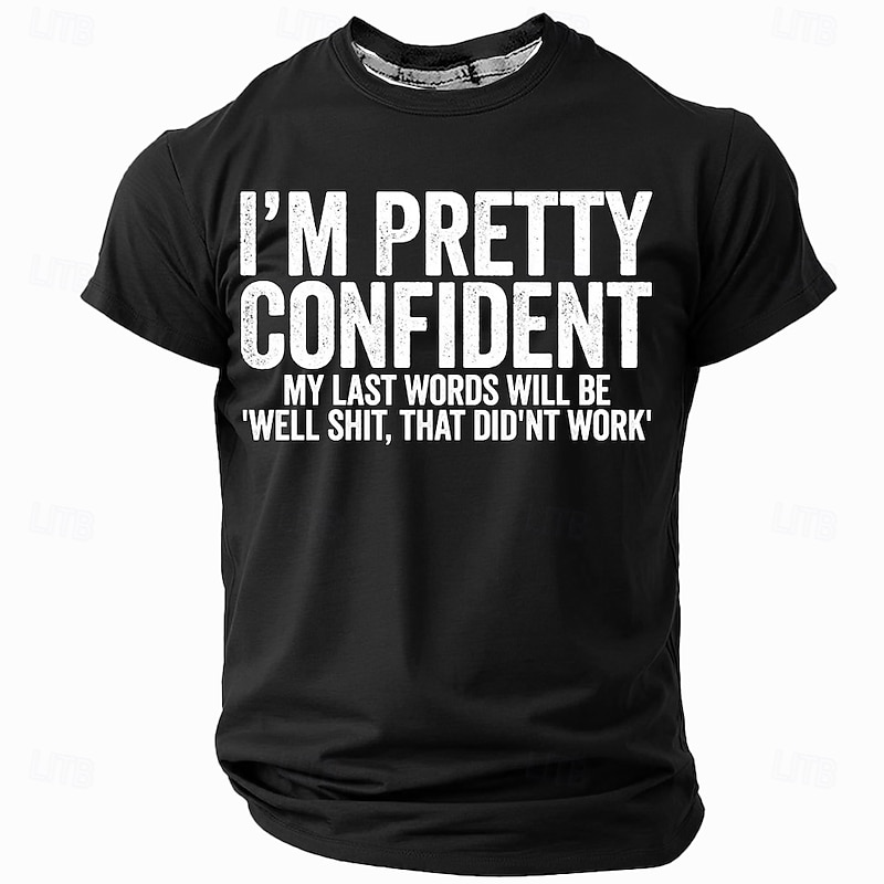 Men's Funny Slang T Shirt Short Sleeve T shirt 3D Print Crew Neck Shirt Fashion Daily Casual Street Casual Daily Black Red Blue Summer Spring Clothing Apparel S M L XL XXL XXXL4