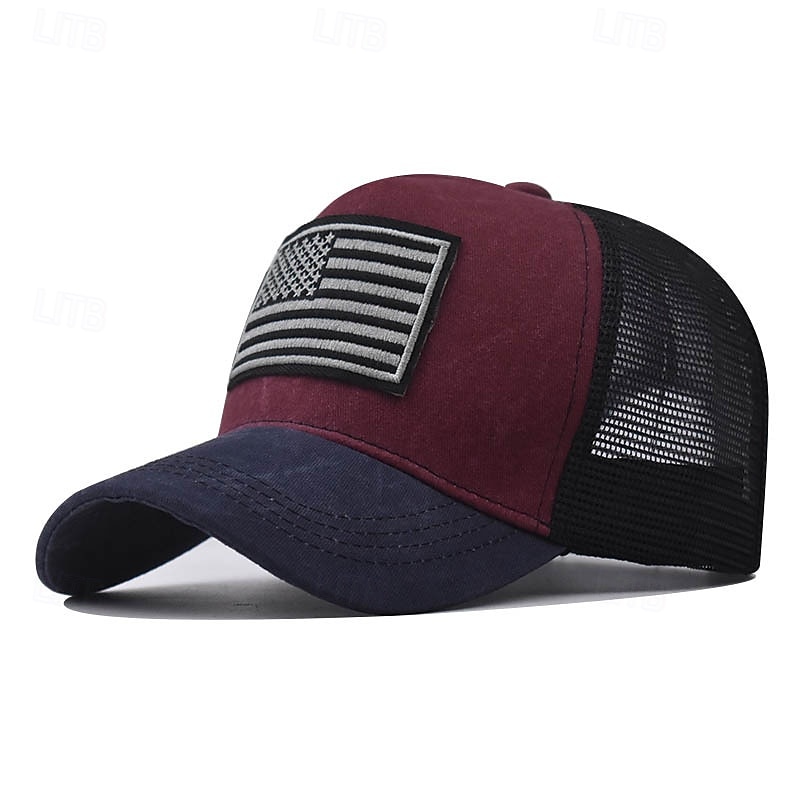American Flag Baseball Cap for Men Women Low Profile USA Army Tactical Operator Military Plain Dad Hat