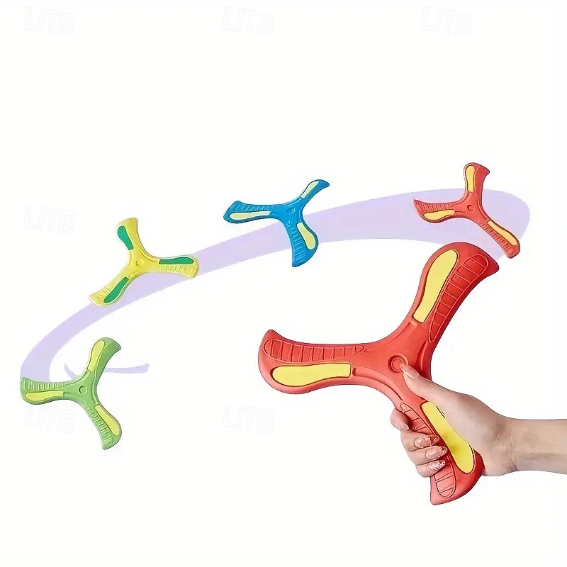 Outdoor Boomerang Toy for Boys and Girls - Tri-Blade Flying Sports Boomerang for Kids & Family Educational Exercise & Coordination Game Random Color Selection Safe Material Ideal for Ages 6 & Up4