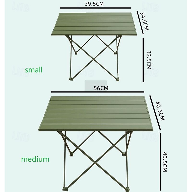 Portable Camping Side Table, Ultralight Aluminum Folding Beach Table with Carry Bag for Outdoor Cooking, Picnic, Camp, Boat, Travel2