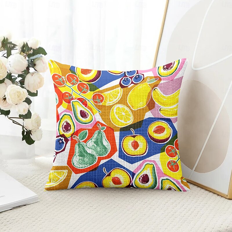 Summer Flower Daisy Decorative Toss Pillows Cover 1PC Soft Square Couch Cushion Case Pillowcase for Bedroom Livingroom Sofa Chair4