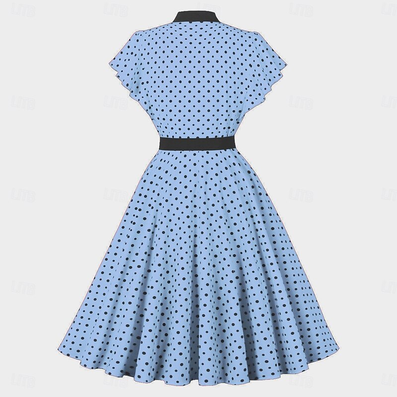 Polka Dots Retro Vintage 1950s Grease Outfits Dress Swing Dress Polka dots Fancy Dress Women's Carnival Masquerade Daily Wear Adults' Dress Homecoming Dresses4