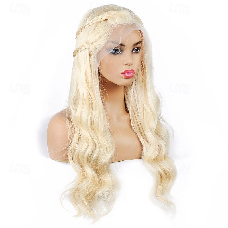 613# Blonde Human Hair Wig Front Lace 13*4 Body Wave Human Hair Lace Wig 150% Density For Black Women4