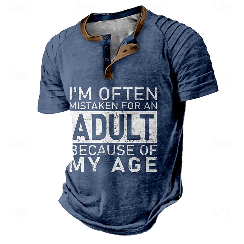 Men's Short Sleeve Funny Graphic T-Shirt - 