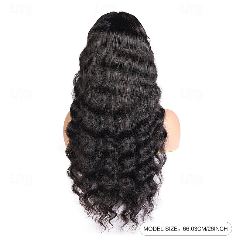 6x6 Transparent Lace Wig Natural Color Human Hair Lace Wig Loose Deep Wave 180% Density For Black Women2