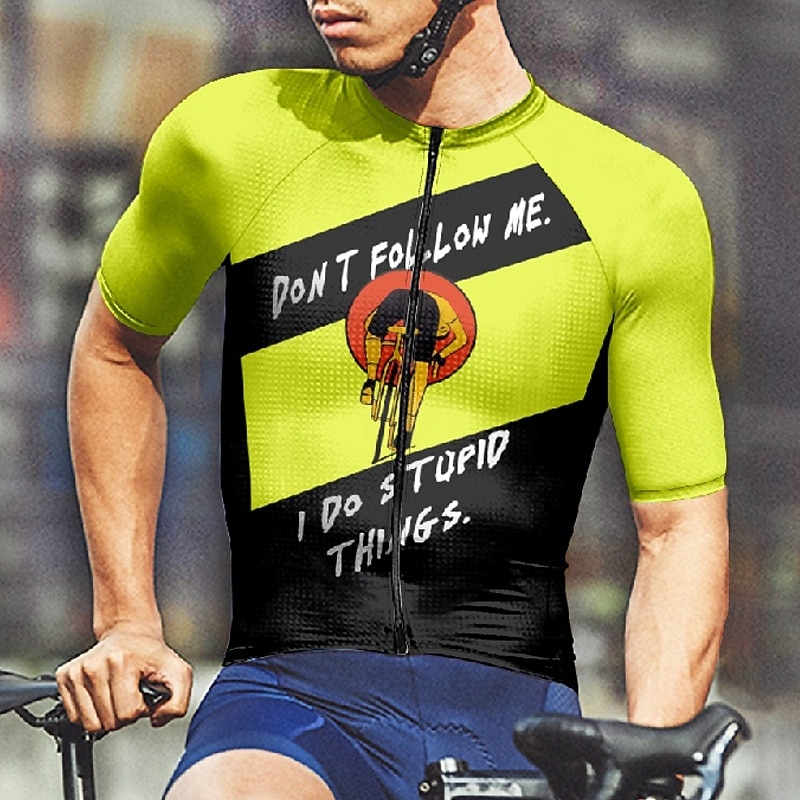 Men's Cycling Jersey Graphic Letter & Number Short Sleeve Bike Tee Tshirt Jersey with 3 Rear Pockets Mountain Bike MTB Quick Dry Anatomic Design Wicking Breathable Sports Red Dark Gray Orange3