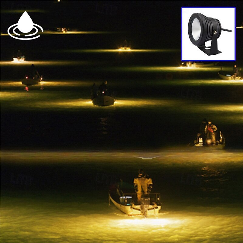 RGB Outdoor Submersible Lights Spotlight for Pond 10W Underwater Lights Waterproof Decorative for Swimming Pool Courtyard Garden 12V3