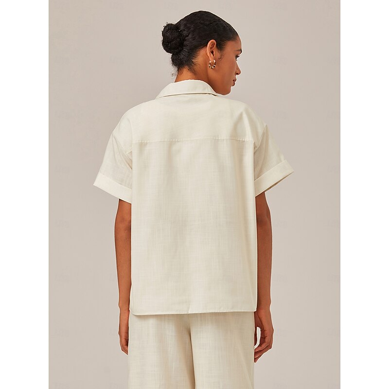 Linen Printed Rolled Cuffs Shirt3