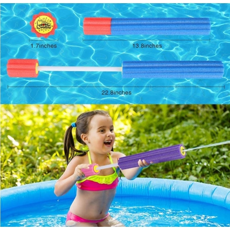 Water Guns 6 Pack Super Water Blaster Soaker Gun Set Foam Squirt Guns Swimming Pool Outdoor Toys Beach Summer Party Games for Kids Adults2