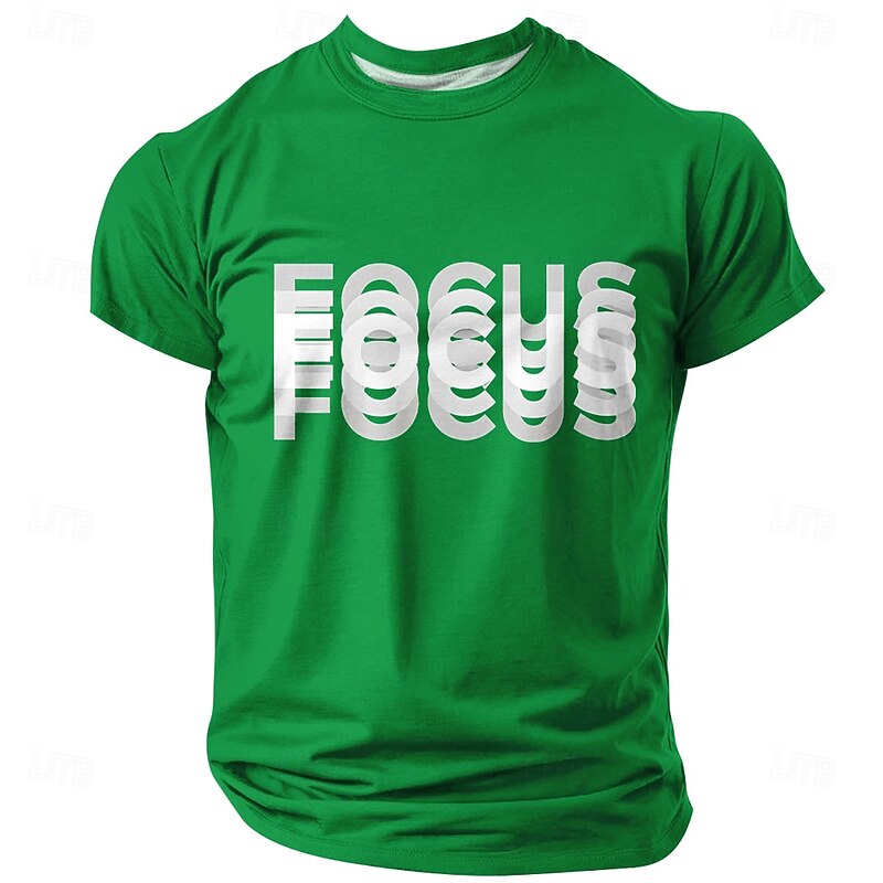 Men's Focus Optical Illusion T Shirt Short Sleeve T shirt 3D Print Crew Neck Shirt Fashion Exaggerated Designer Party Street Casual Black Red Blue Summer Spring Clothing Apparel S M L XL XXL XXXL3