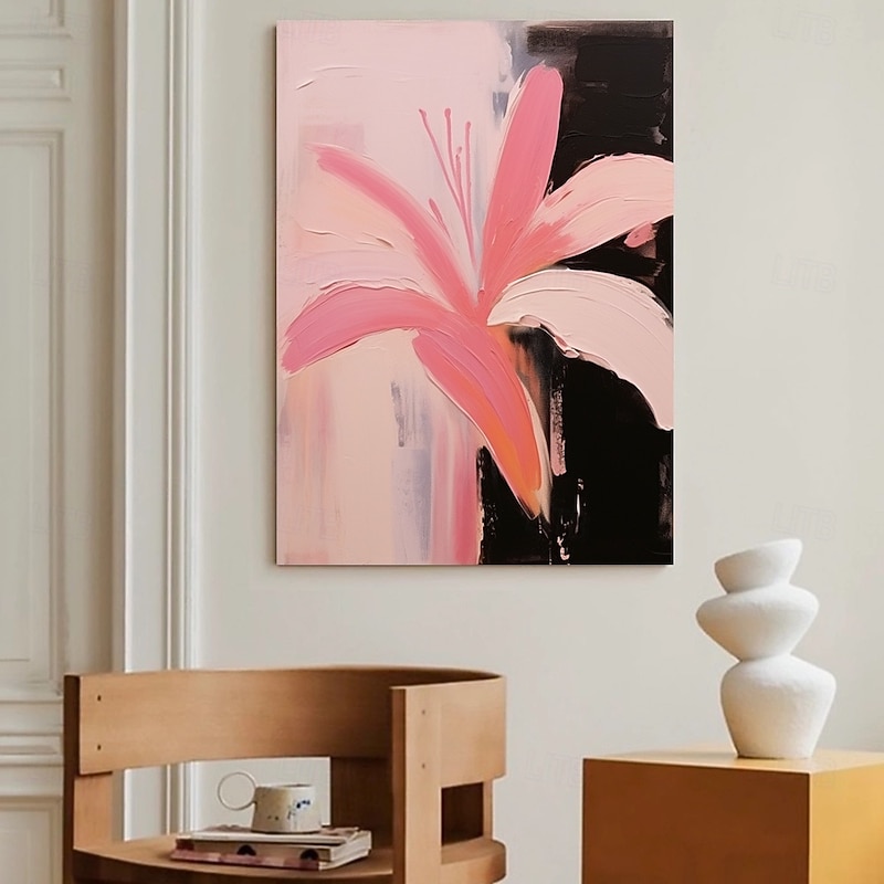 Oil painting hand painted Wildflowers Painting handmade  3D Texture Blooming Flower Painting Canvas Extra Large Size flower paintings Flora paintings Wall Art Botanical Wall Art Decor Rose Art