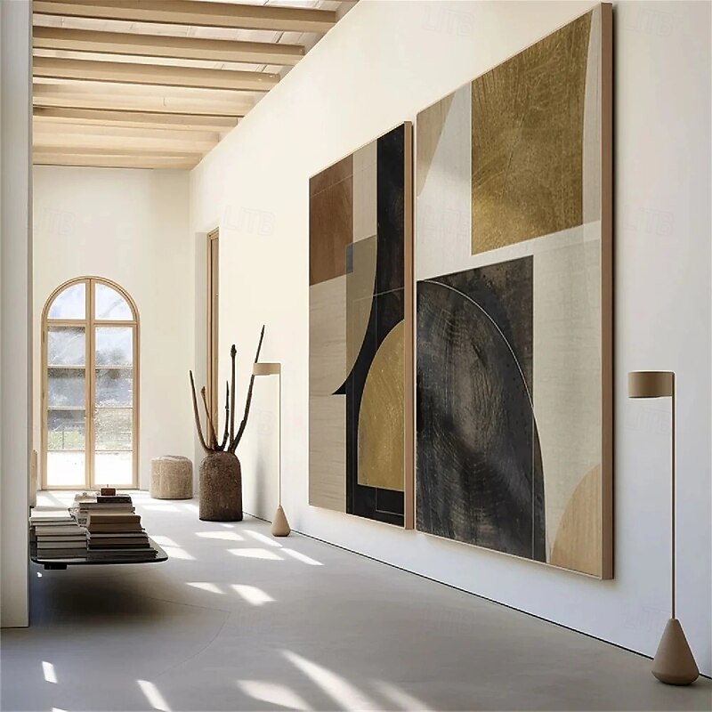 Wabi sabi  artwork hand painted Oil Painting Hand Painted modern oil paintings Wall Art Set of 2 Beige Abstract Painting on Canvas A Pair Beige Texture Wall Art Neutral Abstract Wall Art Boho4