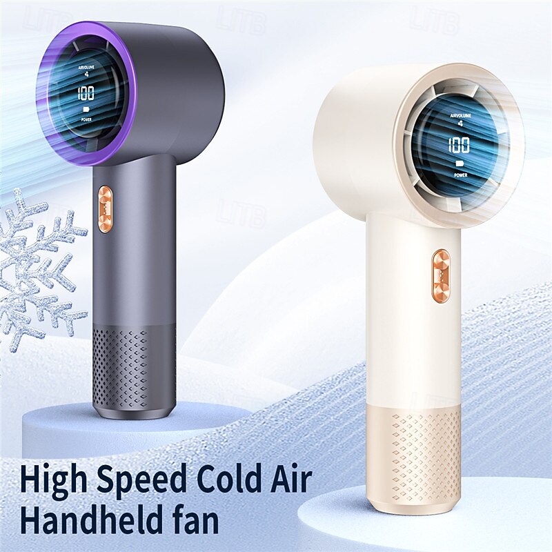 High-Speed Handheld Fan – 199-Speed Adjustable Cooling & Heating Modes, Portable Quiet Brushless Motor, LED Display, Multi-Gear Wind Power for Home, Travel & Outdoor3