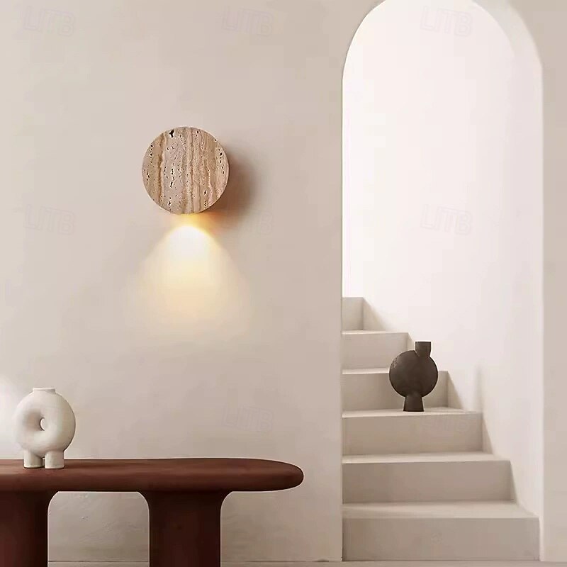 Indoor Creative Vintage Country Indoor Wall Lights Living Room Bedroom Stone Wall Light 110-120V 220-240V 3 W3