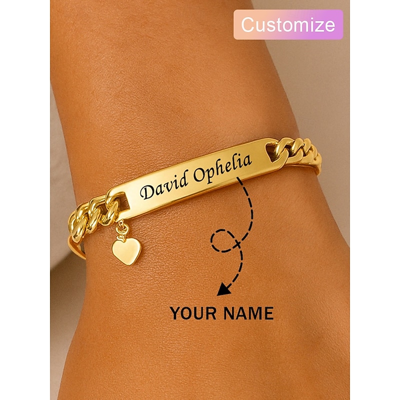 Women's Chain Bracelet Bracelet Gold Stainless Steel Alloy Casual Mother's Day graduate