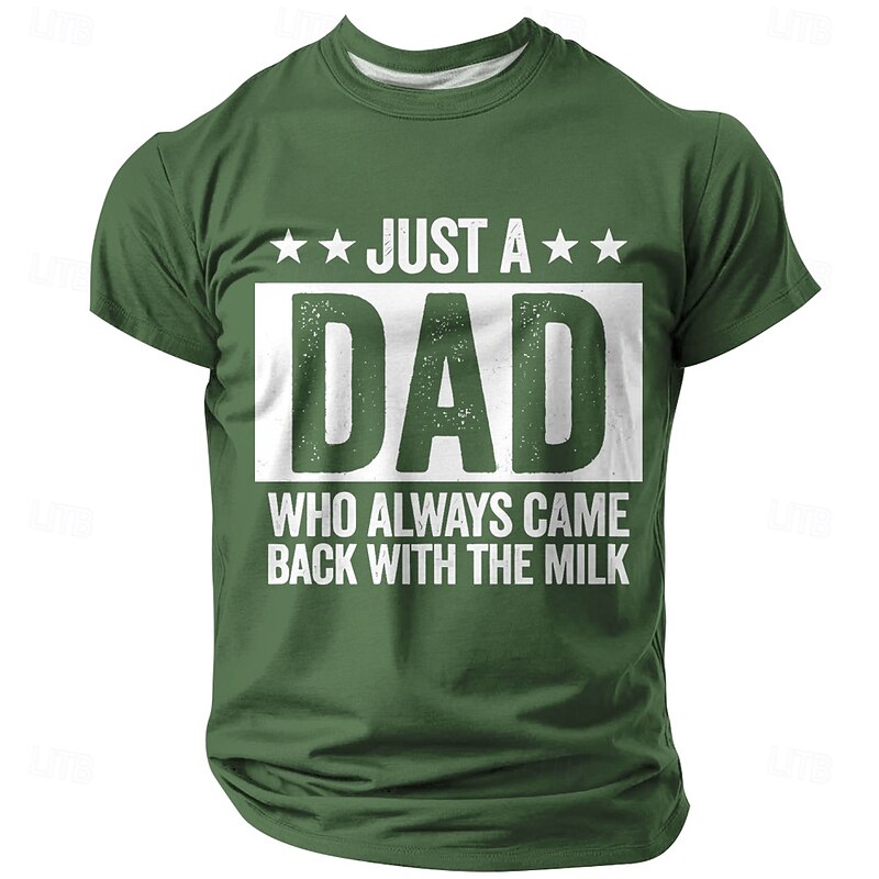 Men's Funny Dad T-Shirt - 'Just A Dad Who Always Came Back With The Milk' Father's Day Family Humor Graphic Tee2