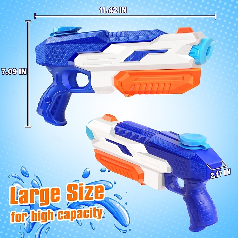 4 Pack Water Gun for Kids Adults Squirt Blasters Super Water Gun Soaker with Long Range High Capacity for Boys Girls Summer Swimming Pool Beach Outdoor Water Fighting Play Toys Party Favors(Random)2