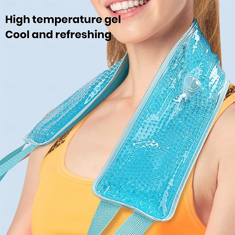 Ice Pack for Neck Pain Relief, Summer Cooling, Neck Ice Pack Wrap for Cervical Pain Relief, Office Pressure, Sports Injuries, Swelling2