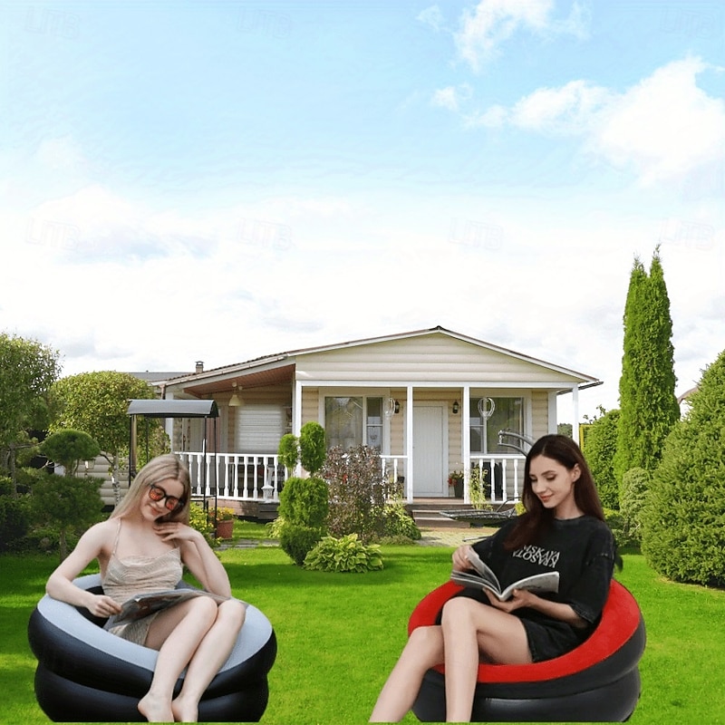 Outdoor Camping Round Inflatable Sofa Durable Plastic Portable Foldable, Comfortable, Easy to Store, Hand Wash Only Outdoor, Home, Gaming Perfect for Home, Outdoor, Gaming4