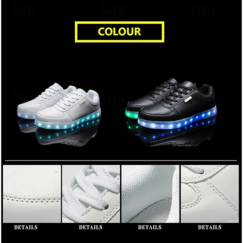 Gold LED Light Up Sneakers for Men and Women – USB Rechargeable Shiny Party Shoes with Glow Sole for Dancing, Festivals, Nightclubs, and Halloween2