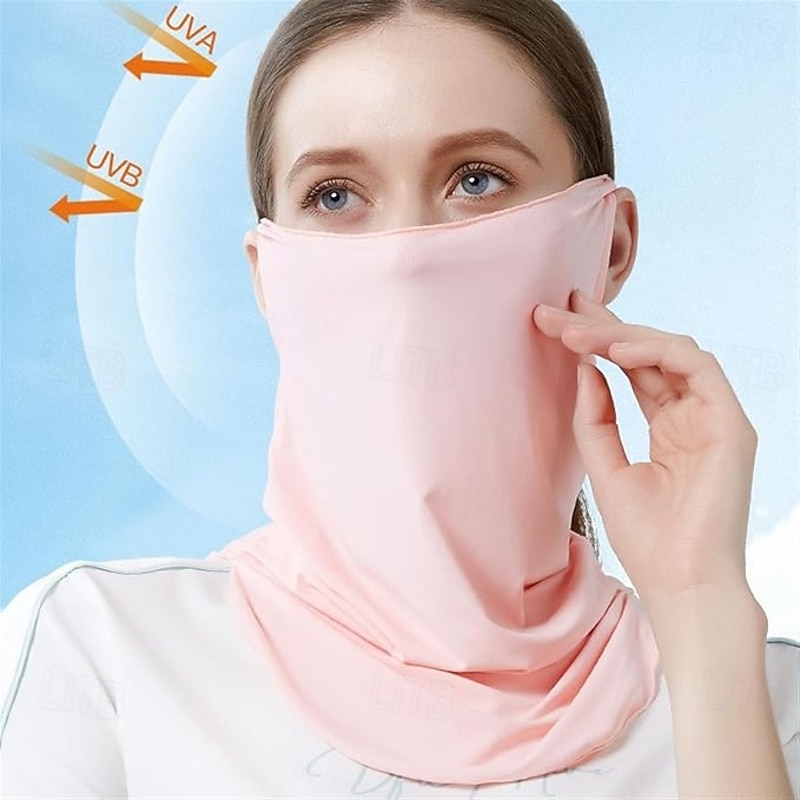 Women Summer Anti-UV Quick-drying Face Cover Scarf Breathable Neck Protection4